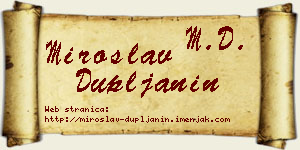 Miroslav Dupljanin vizit kartica